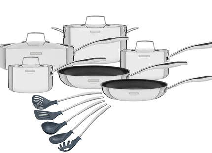Tramontina 11 Pcs. 3-Ply Cookware and Utensil Set