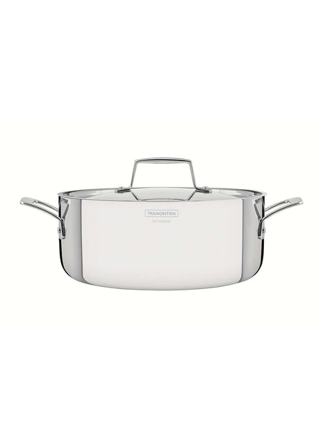Tramontina 3-Ply Stainless Steel Casserole 24cm (4.7l) - Tramontina Store UK