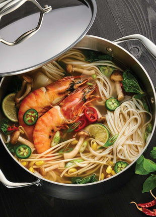 Tramontina 3-Ply Stainless Steel Deep Casserole 24cm (5.8l) - Tramontina Store UK