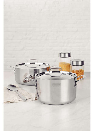 Tramontina 3-Ply Stainless Steel Deep Casserole 24cm (5.8l) - Tramontina Store UK