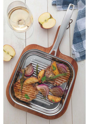 Tramontina 3-Ply Stainless Steel Griddle Pan 28cm (1.9l) - Tramontina Store UK