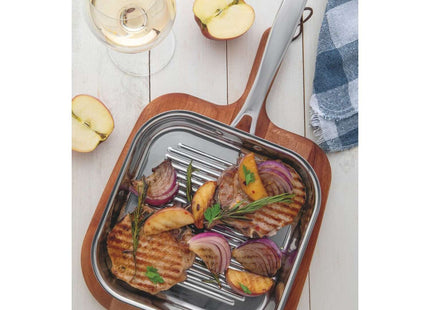 Tramontina 3-Ply Stainless Steel Griddle Pan 28cm (1.9l)